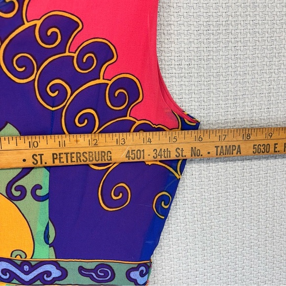 Modcloth Boho Indigo Muster the Length Maxi Dress Multicolor V-Neck S Festival - Picture 12 of 13